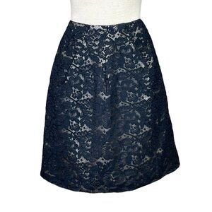 Misha Nonoo Mini Skirt Cream Black Lace Size 0 XS